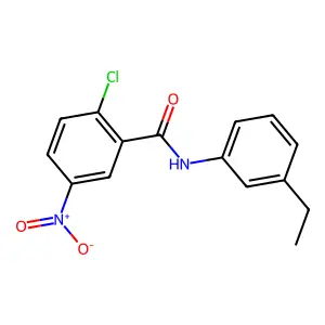 2-chloro-N-(3-ethylphenyl)-5-nitrobenzamide structure