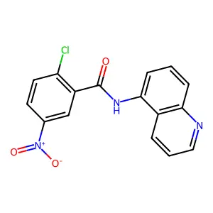 2-chloro-5-nitro-N-quinolin-5-ylbenzamide structure