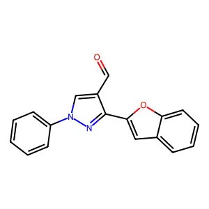 3-(1-benzofuran-2-yl)-1-phenyl-1H-pyrazole-4-carbaldehyde structure