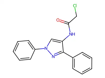 2-chloro-N-(1,3-diphenylpyrazol-4-yl)acetamide structure