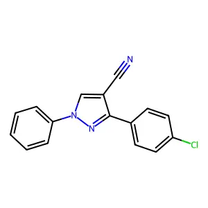3-(4-Chlorophenyl)-1-phenyl-1H-pyrazole-4-carbonitrile structure