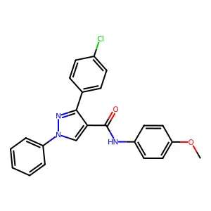 3-(4-chlorophenyl)-N-(4-methoxyphenyl)-1-phenyl-1H-pyrazole-4-carboxamide structure