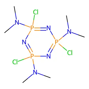 trichlorotri(dimethylamino)cyclotriphosphazene structure