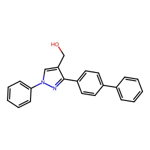 [1-Phenyl-3-(4-phenylphenyl)pyrazol-4-yl]methanol structure