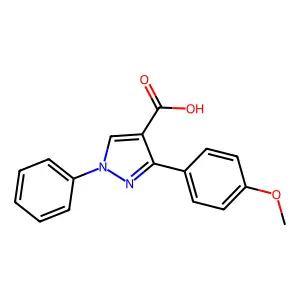 3-(4-Methoxyphenyl)-1-phenyl-1H-pyrazole-4-carboxylic acid structure