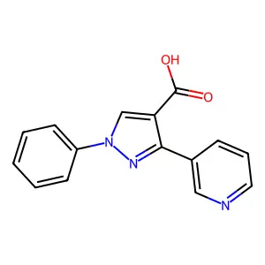 1-phenyl-3-(pyridin-3-yl)-1H-pyrazole-4-carboxylic acid structure