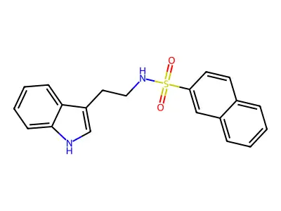 N-[2-(1H-indol-3-yl)ethyl]naphthalene-2-sulfonamide structure