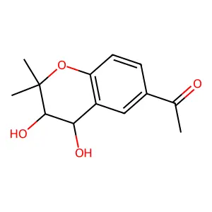 (3S,4R)-6-Acetyl-3,4-dihydroxy-2,2-dimethylchromane structure