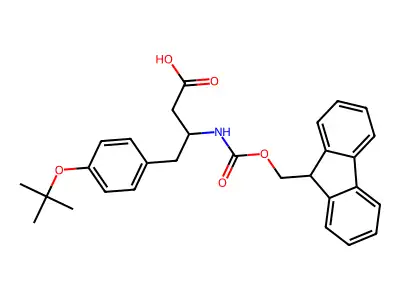 Fmoc-o-t-butyl-l-beta-homotyrosine structure
