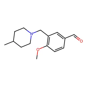 4-Methoxy-3-[(4-methylpiperidin-1-yl)methyl]benzaldehyde structure