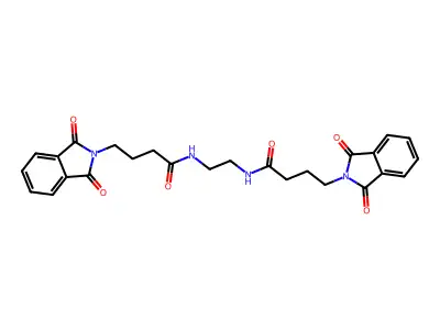 4-(1,3-dioxoisoindol-2-yl)-N-[2-[4-(1,3-dioxoisoindol-2-yl)butanoylamino]ethyl]butanamide structure