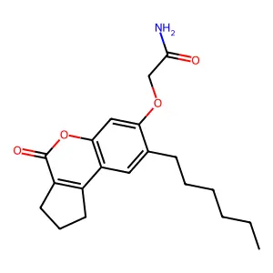 2-(8-Hexyl-4-oxo-1,2,3,4-tetrahydro-cyclopenta[c]chromen-7-yloxy)-acetamide structure