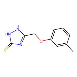 5-[(3-methylphenoxy)methyl]-4H-1,2,4-triazole-3-thiol structure