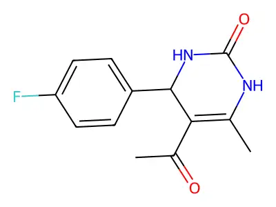 5-Acetyl-6-(4-fluorophenyl)-4-methyl-2-oxo-1,3,6-trihydropyrimidine structure