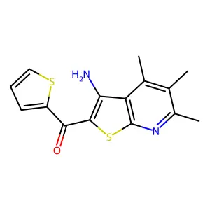 (3-Amino-4,5,6-trimethylthieno[2,3-b]pyridin-2-yl)-thiophen-2-ylmethanone structure