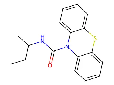 N-butan-2-ylphenothiazine-10-carboxamide structure