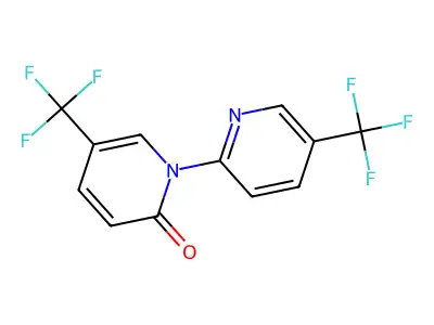 5-(Trifluoromethyl)-1-[5-(trifluoromethyl)pyridin-2-yl]pyridin-2-one structure