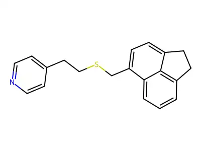 4-[2-(1,2-Dihydroacenaphthylen-5-ylmethylsulfanyl)ethyl]pyridine structure