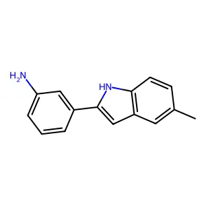 3-(5-methyl-1H-indol-2-yl)aniline structure