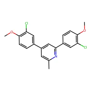 2,4-Bis(3-chloro-4-methoxyphenyl)-6-methylpyridine structure