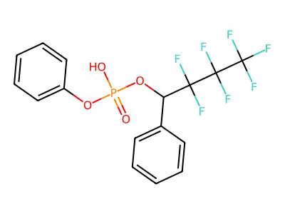 2,2,3,3,4,4,4-Heptafluoro-1-phenylbutyl phenyl hydrogen phosphate structure