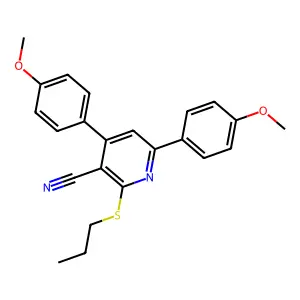 4,6-Bis(4-methoxyphenyl)-2-propylsulfanylpyridine-3-carbonitrile structure