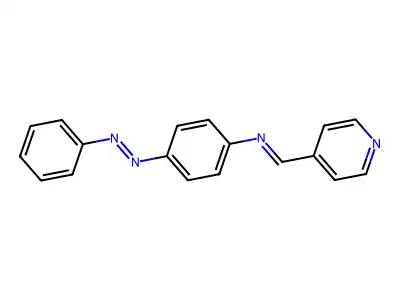 4-[(E)-phenyldiazenyl]-N-[(E)-pyridin-4-ylmethylidene]aniline structure