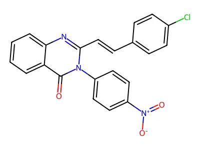 2-[(E)-2-(4-chlorophenyl)ethenyl]-3-(4-nitrophenyl)quinazolin-4-one structure