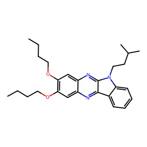 2,3-dibutoxy-6-(3-methylbutyl)-6H-indolo[2,3-b]quinoxaline structure
