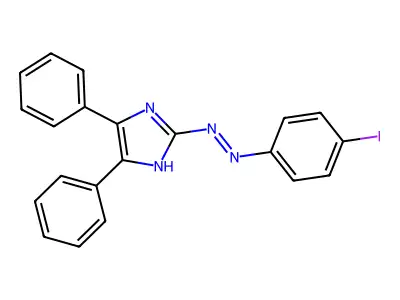 (E)-2-((4-iodophenyl)diazenyl)-4,5-diphenyl-1H-imidazole structure