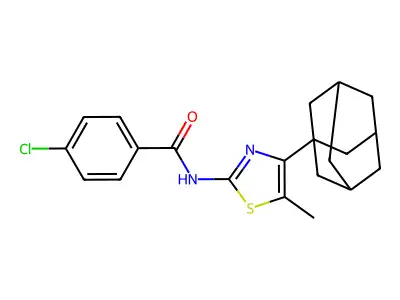 N-[4-(1-adamantyl)-5-methyl-1,3-thiazol-2-yl]-4-chlorobenzamide structure