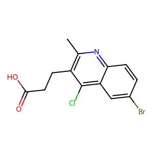 3-(6-Bromo-4-chloro-2-methylquinolin-3-yl)propanoic acid structure