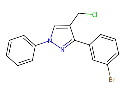 3-(3-Bromophenyl)-4-(chloromethyl)-1-phenylpyrazole structure