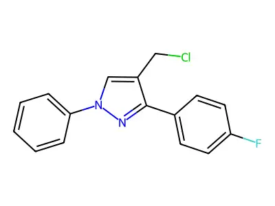 4-(Chloromethyl)-3-(4-fluorophenyl)-1-phenyl-1H-pyrazole structure