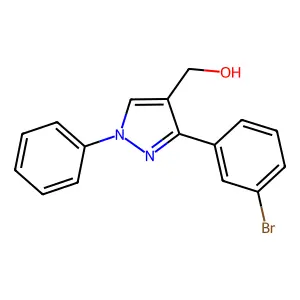 (3-(3-bromophenyl)-1-phenyl-1H-pyrazol-4-yl)methanol structure
