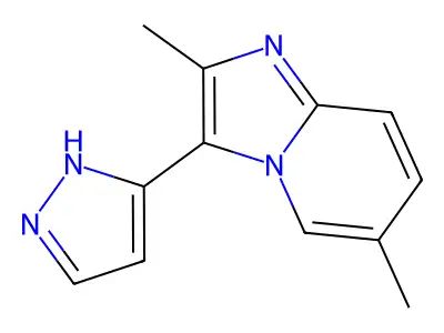 2,6-dimethyl-3-(1H-pyrazol-5-yl)imidazo[1,2-a]pyridine structure