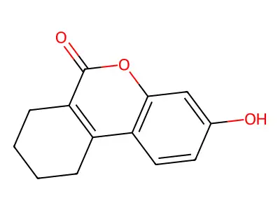 3-hydroxy-7,8,9,10-tetrahydro-6H-benzo[c]chromen-6-one structure