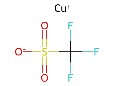 Benzene;copper(1+);trifluoromethanesulfonate structure