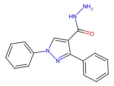 1,3-diphenyl-1H-pyrazole-4-carbohydrazide structure