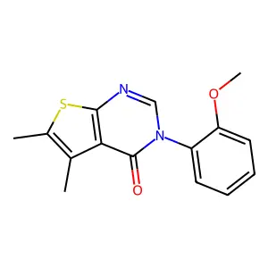 3-(2-Methoxyphenyl)-5,6-dimethylthieno[2,3-d]pyrimidin-4-one structure
