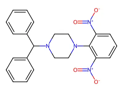 1-Benzhydryl-4-(2,6-dinitrophenyl)piperazine structure