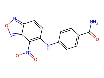 4-[(4-Nitro-2,1,3-benzoxadiazol-5-yl)amino]benzamide structure