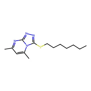 3-(Heptylthio)-5,7-dimethyl[1,2,4]triazolo[4,3-a]pyrimidine structure