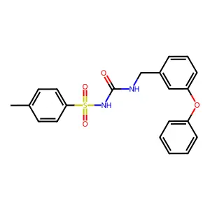 4-methyl-N-[(3-phenoxybenzyl)carbamoyl]benzenesulfonamide structure