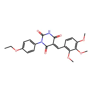(5Z)-1-(4-ethoxyphenyl)-5-[(2,3,4-trimethoxyphenyl)methylidene]-1,3-diazinane-2,4,6-trione structure