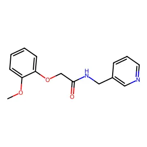 2-(2-methoxyphenoxy)-N-(pyridin-3-ylmethyl)acetamide structure