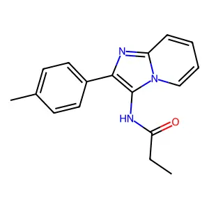 N-[2-(4-methylphenyl)imidazo[1,2-a]pyridin-3-yl]propanamide structure