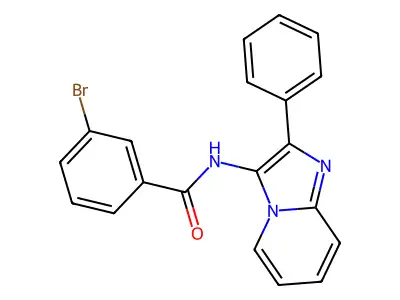3-Bromo-N-{2-phenylimidazo[1,2-A]pyridin-3-YL}benzamide structure