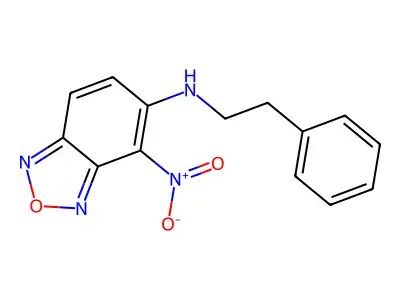 4-nitro-N-(2-phenylethyl)-2,1,3-benzoxadiazol-5-amine structure