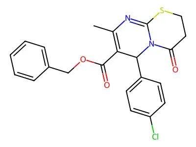benzyl 6-(4-chlorophenyl)-8-methyl-4-oxo-3,4-dihydro-2H,6H-pyrimido[2,1-b][1,3]thiazine-7-carboxylate structure